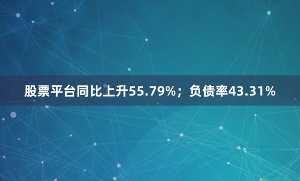 股票平台同比上升55.79%；负债率43.31%